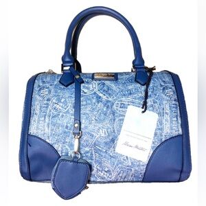 Alviero Martini 1A Classe Geo map print satchel bag